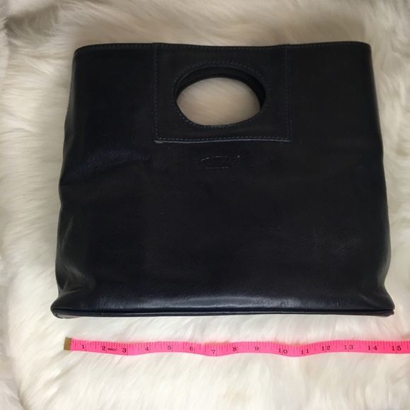 I Fratelli Navy Bule Leather Hand Bag - Picture 2 of 8